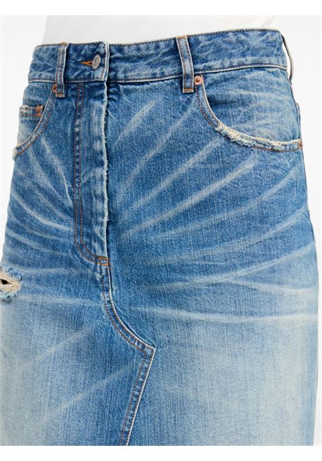 Gonna midi con applicazione in blu Mm6 maison margiela - donna MM6 MAISON MARGIELA | S52MI0016M30016961